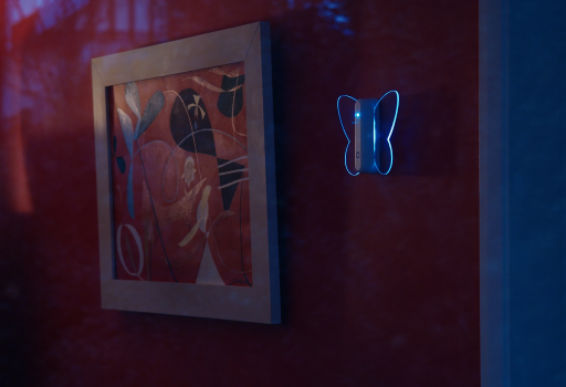 Sapho glowing on a living room wall