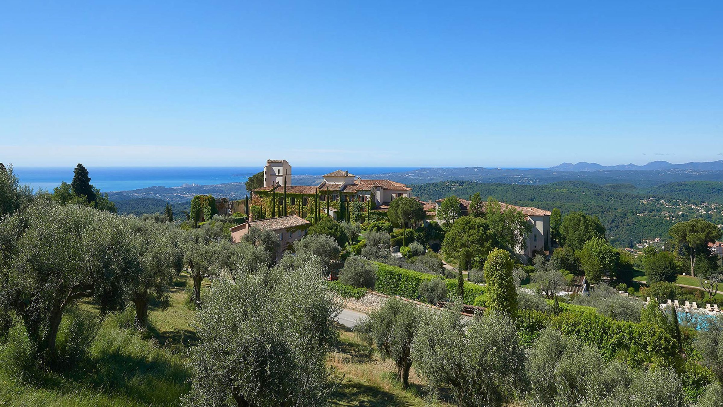 Château Saint-Martin among olive groves above the Riviera