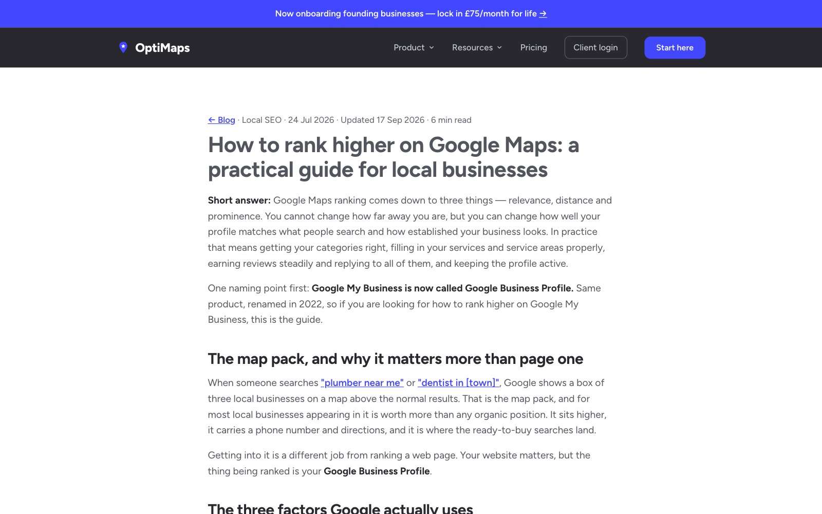 Blog guide: How to rank higher on Google Maps, a practical guide for local businesses
