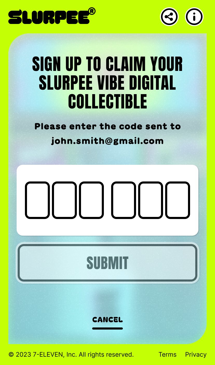 Enter the code sent by email