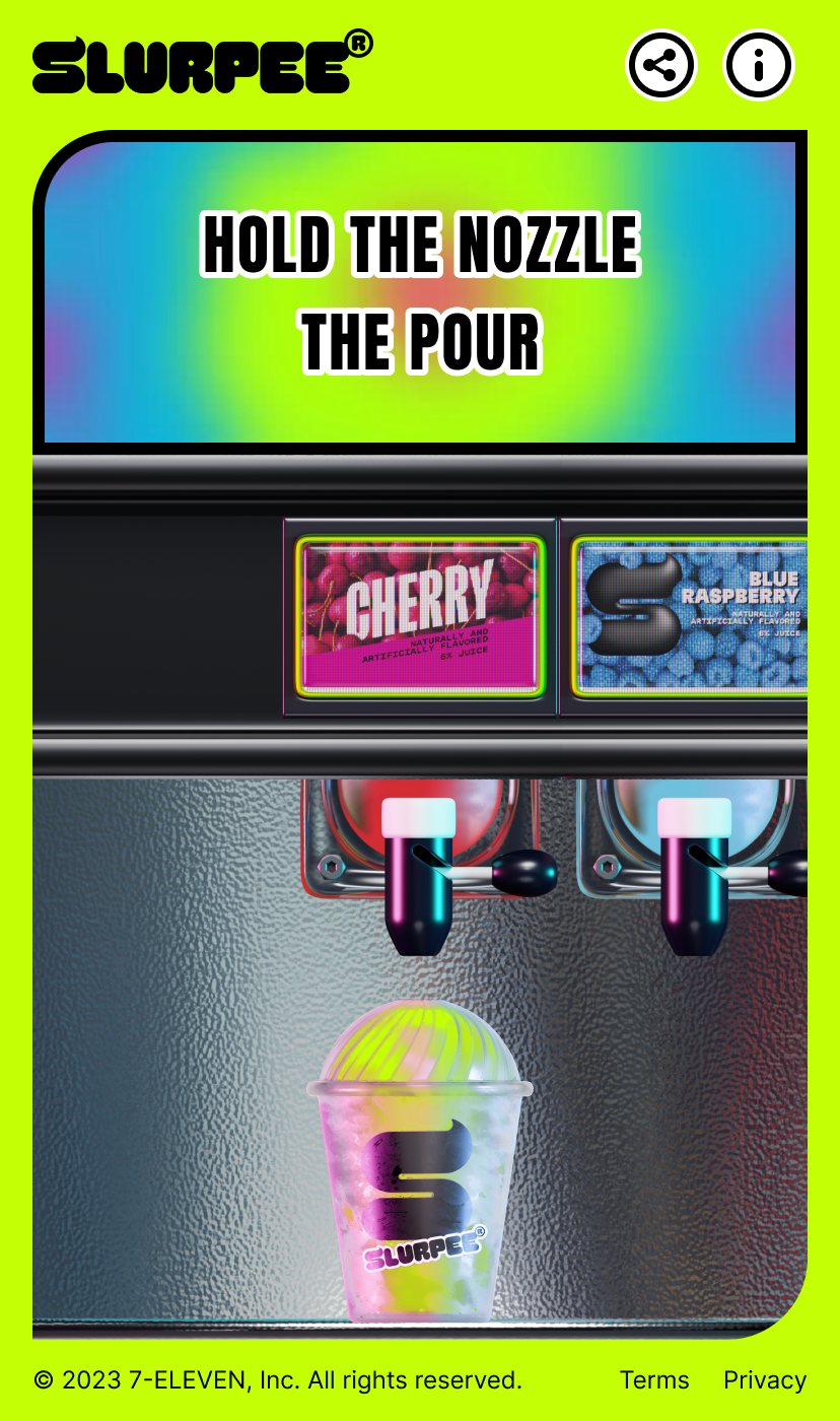 Hold the nozzle to pour