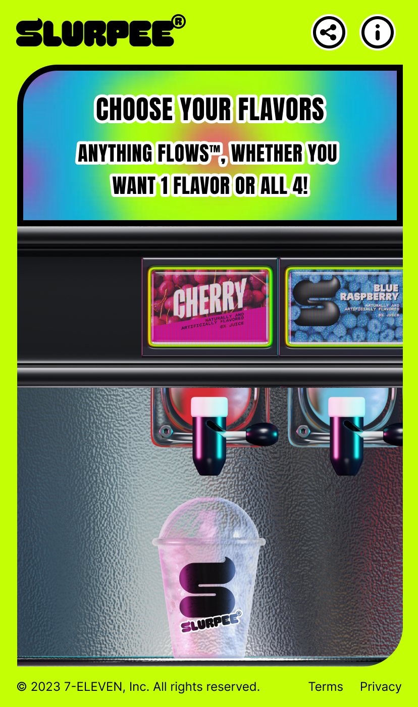 Choose your flavours instruction